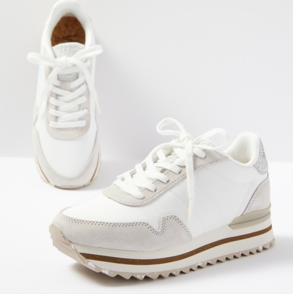 Woden Shoes - Woden Scandanavian Nora III Leather Plateau Sneakers
